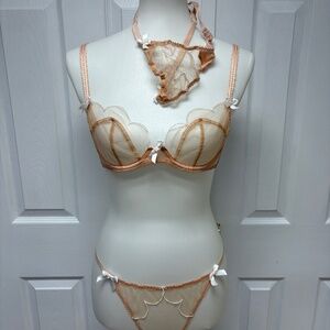 Agent Provocateur - Lorna Underwired Bra 34B and 2 Thongs - NEW Without Tags.